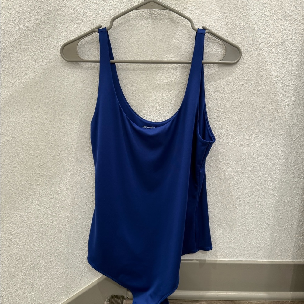 Abercrombie & Fitch Blue Sleeveless Bodysuit